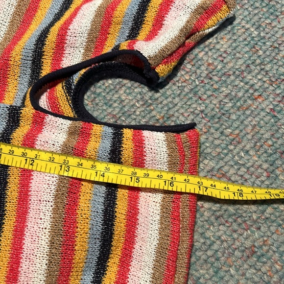 NWT Zara size Large multi coloured striped jumpsuit with side cutouts - Picture 9 of 11